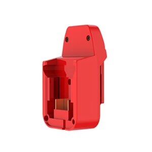 1x Adapter Fits Bauer 20v MAX Cordless Tools Compatible with Milwaukee M18 (Not Old V18) Red Lithium Batteries- Adapter Only