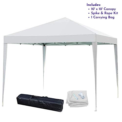 Impact Canopy 10' x 10' Canopy Tent Gazebo with Dressed Legs, White