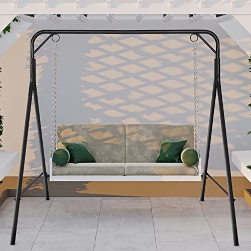 Outvita Metal Swing Stand, 550lbs Heavy Duty Steel A-Frame Stand Powder Coated Finish for Kids, Adults Outdoor Backyard Patio Porch