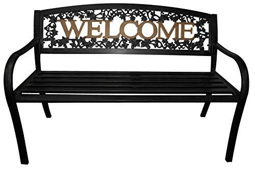 Leigh Country Black and Gold Welcome Bench