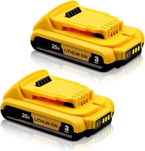 zuliati upgraded compact dcb203 3.0ah lithium battery replacement for dewalt 20v battery dcb206 dcb207 dcb204 dcb201 compatible with dewalt 20v max battery dcd/dcf/dcg/dcs series power tools