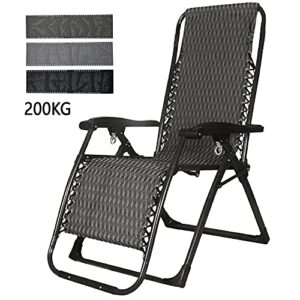 CoolMartus Zero Gravity Chair Replacement Fabric, Breathable Durable Replacement Cloth Mesh Fabric Lounge Chair Recliners Sling Chair Fabric for Outdoor Patio Yard Lawn Camping (No Chair) (Black)