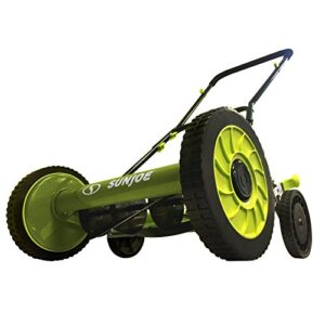 sun joe mj504m manual reel mower without grass catcher, 16″