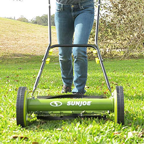 Sun Joe MJ504M Manual Reel Mower without Grass Catcher, 16"