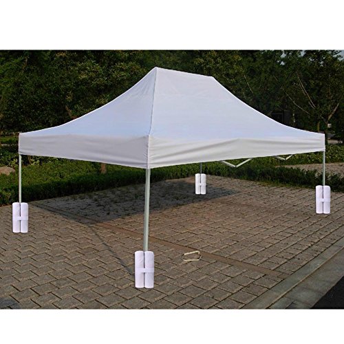 MOOCY Large Weight Bags for Party Weeding Pop up Canopy Outdoor Shelter, Heavy Duty Instant Leg Canopy, White Sand Bags Anchor Kit, Set of 4