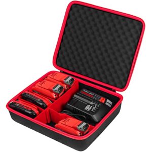 Khanka Hard Battery Storage Box Holder, Carrying Case Replacement for Craftsman 12V/19.2V/20V Max Lithium Ion Battery and Charger - Holds V20 20V 2.0/3.0/4.0/5.0/6.0/6.5/9.0-Ah Battery,（Case Only）
