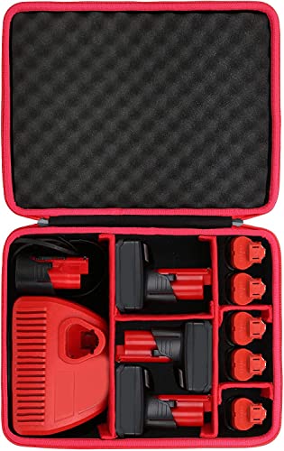 Khanka Hard Battery Storage Box Holder, Carrying Case Replacement for Craftsman 12V/19.2V/20V Max Lithium Ion Battery and Charger - Holds V20 20V 2.0/3.0/4.0/5.0/6.0/6.5/9.0-Ah Battery,（Case Only）