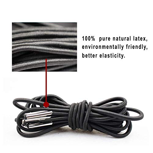 Gizhome Universal Replacement Cords for Zero Gravity Chair(8 Cords), Replacement Laces for Zero Gravity Chairs, Zero Gravity Recliner Repair Tool for Lounge Chair, Bungee Chair Cord - Black