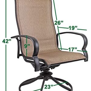 Bellevue Patio Master Sling Rocker Outdor Aluminum Chair (Pack of 4)