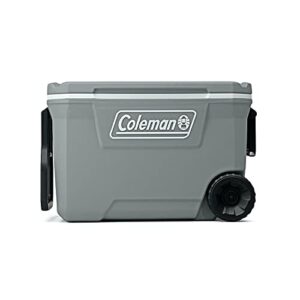 coleman ice chest | coleman 316 series wheeled hard coolers, 62qt rock grey