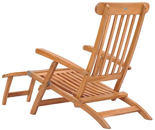 Teak Titanic Outdoor Patio Lounge Steamer Chair, Made from Solid A-Grade Teak Wood