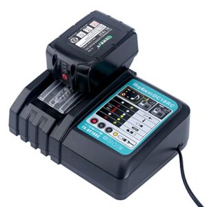 Biswaye 18V Battery Charger DC18RC DC18RA Compatible with Makita 14.4V-18V LXT Lithium-ion Battery BL1815 BL1830 BL1850 BL1820B BL1860 BL1840 BL1430 BL1415