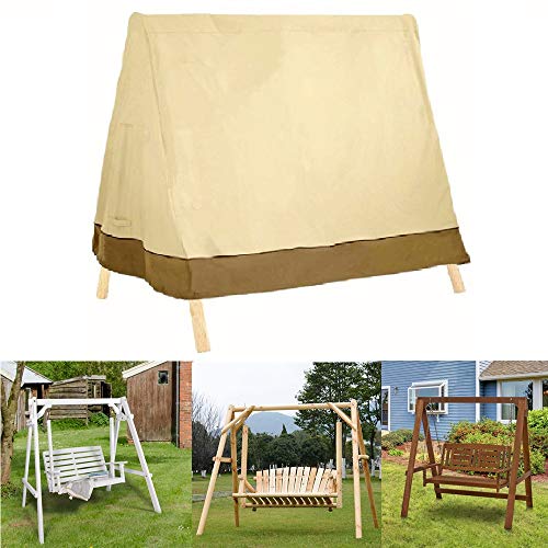 Outdoor Swing Cover A Frame 420D Waterproof Porch Swing Cover UV Resistant Weather Protector Patio Furniture Cover for Outdoor Furniture 72x67x55 Inch