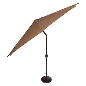 coolaroo 90% uv block 2 position adjustable tilt umbrella, 11′ round, mocha