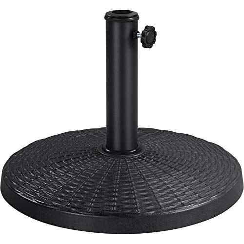 Topeakmart Umbrella Base 22 lbs Heavy Duty Outdoor Patio Umbrella Stand for Deck, Garden - Black