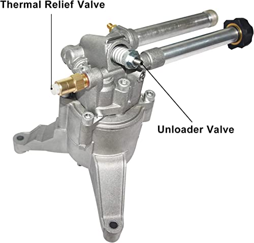 AgiiMan High Pressure Washer Pump Head - Replacement Water Gasoline Pump, 2800 Psi Troy Bilt SRMW22G26-EZ Oil Pump Accssories Fits KARCHER Craftsman, Front Facing Inlet Outlet