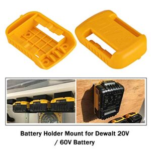 Crtbelfy Battery Holder for Dewalt Battery 20V / 60V Wall Mount Battery Storage Dock Holder Fit for Dewalt DCB200 DCB203 DCB205 Batteries 10 Pack