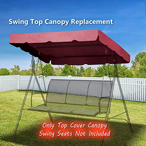 Swing Waterproof Cover Porch Top Cover Seat Furniture 2-3 Seater Waterproof Oxfords Cloth Top Cover for Garden Swing Outdoor,Swing Cover for Backyard, Terrace Swing Canopy (Top Cover +chair cover)