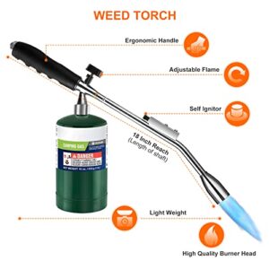 Grill Torch Charcoal Starter,BBQ Torch,30,000BTU,Grill Gun Propane Torch,Self Igniting with Flame Control Valve and Ergonomic Anti-slip Handle(Fuel Not Included)