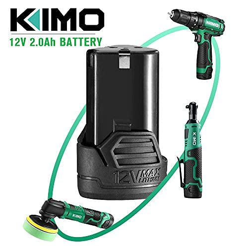 KIMO 12V 2.0 Battery for KIMO 12V Drill Driver, KIMO Cordless Ratchet Wrench, KIMO 12V Car Polisher/Sander