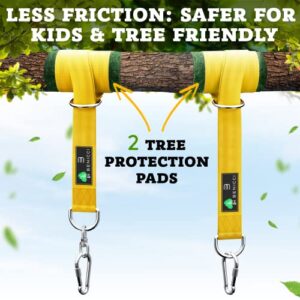 Safe Tree Swing Hanging Kit (Set of 2) - 10ft Long Straps with Two Alloy Carabiners and 2000 Lb Breaking Strength - Easy & Fast Installation for All Types of Swings and Children