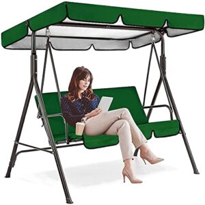 KFJZGZZ Swing Canopy Top Cover Replacement Canopy, 2 and 3 Seater Swing Replacement Top Cover for Garden Outdoor Waterproof, UV Block Replacement Canopy for Swing Seat (Top Cover +Chair Cover)