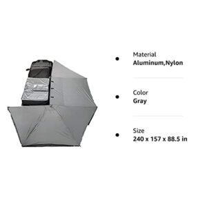 Nomadic OVS Awning 270 Passenger Side - Dark Gray Cover with Black Cover Universal