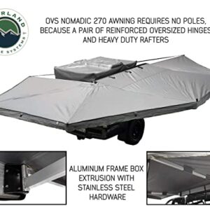 Nomadic OVS Awning 270 Passenger Side - Dark Gray Cover with Black Cover Universal