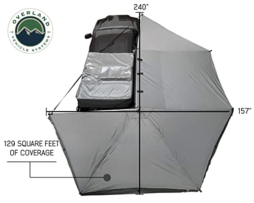 Nomadic OVS Awning 270 Passenger Side - Dark Gray Cover with Black Cover Universal