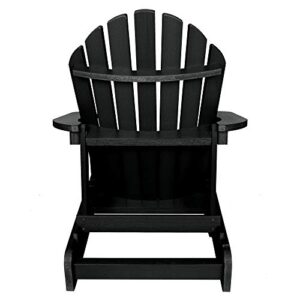 Highwood AD-CHL1-BKE Hamilton Made in the USA Adirondack Chair, Adult Size, Black