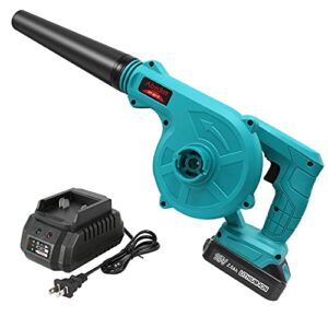 abeden cordless leaf blower,2-in-1 electric handheld sweeper/vacuum with 18v 2.0ah lithium battery for blowing leaf,cleaning dust,small trash,car,computer host