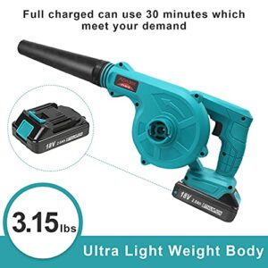 Abeden Cordless Leaf Blower,2-in-1 Electric Handheld Sweeper/Vacuum with 18V 2.0Ah Lithium Battery for Blowing Leaf,Cleaning Dust,Small Trash,Car,Computer Host