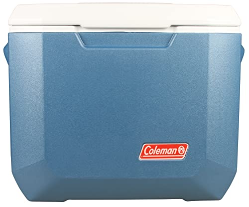 Coleman Portable Cooler with Wheels Xtreme Wheeled Cooler, 50-Quart, Blue/White