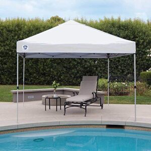 Z-Shade ZSBP10VNTWH-S 10 by 10 Foot White Venture Straight Leg Canopy and Emergency Tent Shelter for Outdoor and Indoor Use, 100 Square Foot Coverage