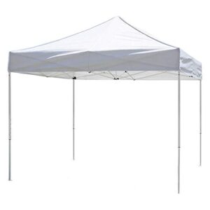 Z-Shade ZSBP10VNTWH-S 10 by 10 Foot White Venture Straight Leg Canopy and Emergency Tent Shelter for Outdoor and Indoor Use, 100 Square Foot Coverage