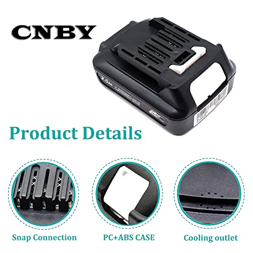 CNBY 2 Pack BL1021B BL1016 2,0Ah 12V/10.8V Battery Replace for Makita 12V Max CXT Lithium-Ion Battery BL1021B BL1016 BL1041B 197339-1 197406-2 BL1040 BL1040B BL1015B