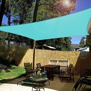 Windscreen4less 16' x 20' Rectangle Sun Shade Sail - Solid Turquoise Durable UV Shelter Canopy for Patio Outdoor Backyard - Custom