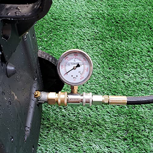 Raincovo Pressure Washer Gauge, 6000 PSI, 3/8 Inch Quick Connect, Pressure Gauge for Power Washer