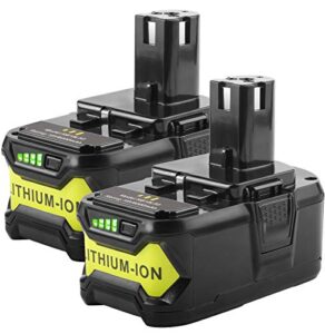upgrade 18v 6.0ah p108 battery replacement for ryobi 18 volt battery lithium p102 p103 p104 p105 p107 p109 p122 ryobi one+ cordless drill tool (2pack)