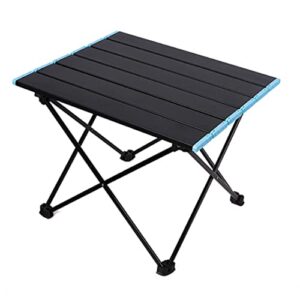 tuimiyisou mini folding table portable outdoor aluminum alloy barbecue table with carry bag for camping picnic mountaineering (m) fishing supplies-fishing chair