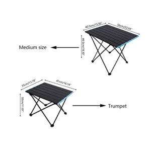 Tuimiyisou Mini Folding Table Portable Outdoor Aluminum Alloy Barbecue Table with Carry Bag for Camping Picnic Mountaineering (M) Fishing Supplies-Fishing Chair