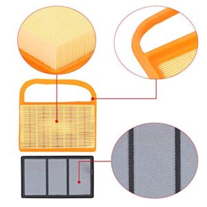 Panari TS410 TS420 Air Filter (Pack of 5) Air Filter + Pre Cleaner for TS410 TS420 TS410Z TS420Z Concrete Cut Off Saw for Stihl Concrete Saw Stihl TS420 Air Filter Parts