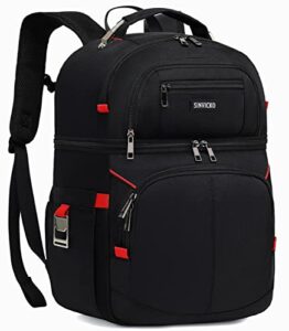 cooler backpack,30 cans insulated backpack cooler leakproof double deck cooler bag rfid lunch backpack for men women