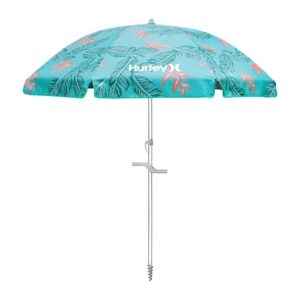 hurley 7′ beach umbrella, state beach aqua