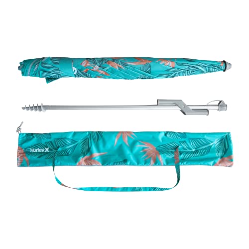 Hurley 7' Beach Umbrella, State Beach Aqua