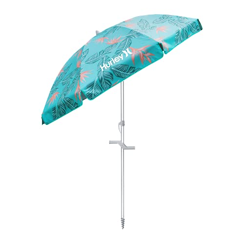 Hurley 7' Beach Umbrella, State Beach Aqua