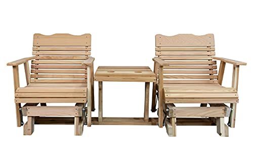 Kilmer Creek 6' Natural Cedar Settee Glider, Amish Crafted