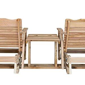 Kilmer Creek 6' Natural Cedar Settee Glider, Amish Crafted