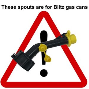 2 - Mr. Yellow Cap Fuel Gas Can Jug Spouts Nozzles, Rings & Caps, replaces Blitz 900302 900092 900094 Old Style - Please Read Description Thoroughly Before Ordering! Thank You