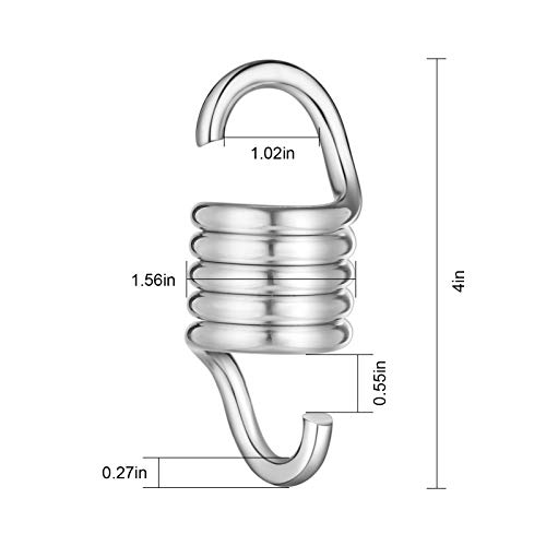 OWAYOTO Porch Swing Springs Hammock Chair Spring Punching Bag Spring Hangers Extension Spring Suspension Hook Ceiling Mount Porch Swings 2 pcs